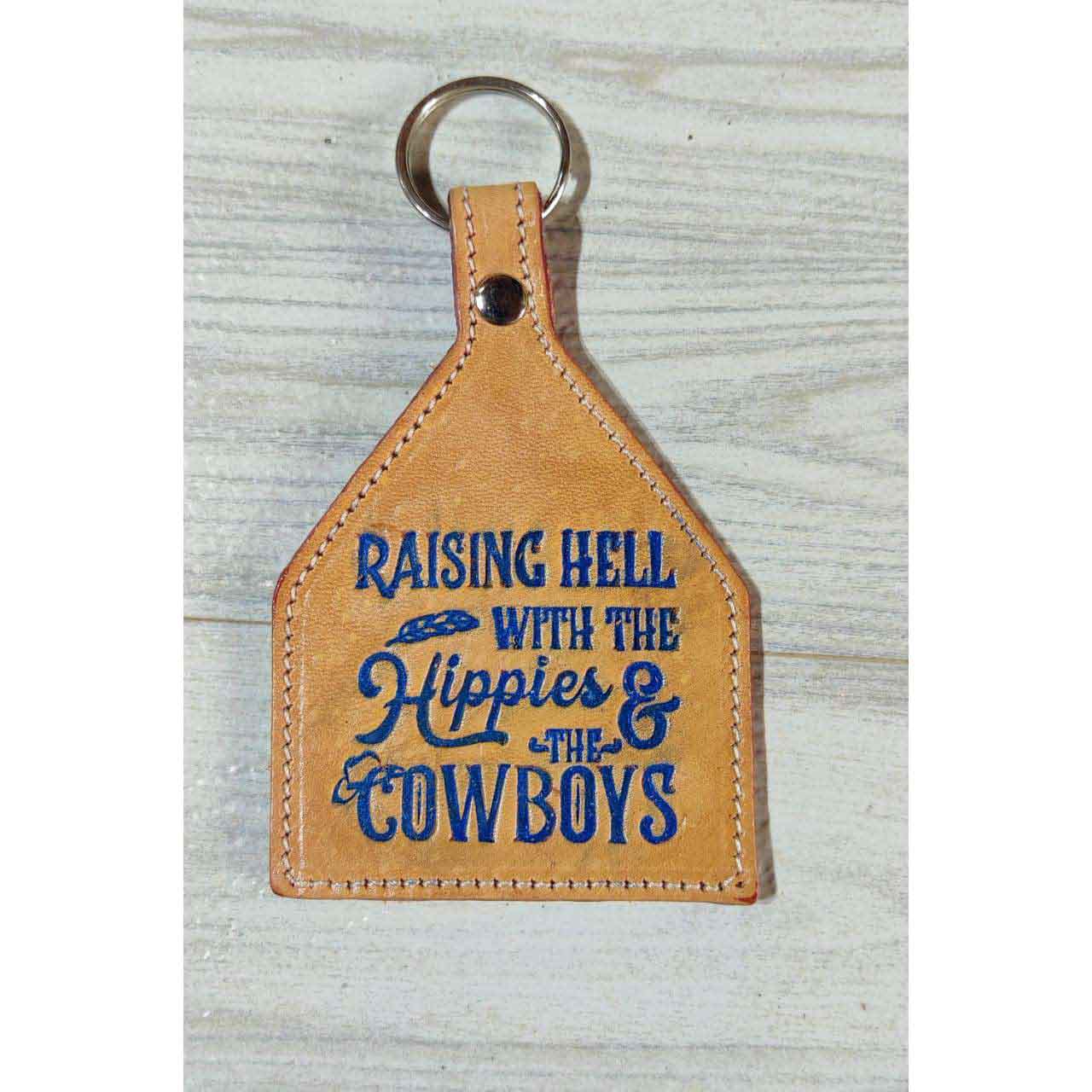 1001-5.jpg Cow Boy Keychain - Image 1