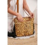 Cowhide Tooling Carving Fringe Bag - Image 6