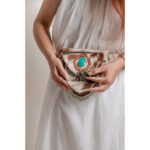 Cowhide Tooling Carving Fringe Bag - Image 4