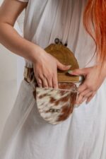 Cowhide Tooling Carving Fringe Bag - Image 6