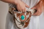 Cowhide Tooling Carving Fringe Bag - Image 8