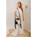 Cowhide Tooling Carving Fringe Bag