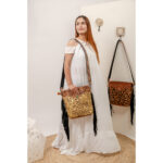 Cowhide Tooling Carving Fringe Bag