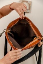 Cowhide Tooling Carving Fringe Bag - Image 6