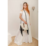 Cowhide Tooling Carving Fringe Bag