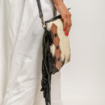 Cowhide Tooling Carving Fringe Bag - Image 4