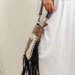 Cowhide Tooling Carving Fringe Bag - Image 5