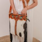 Cowhide Tooling Carving Fringe Bag - Image 4