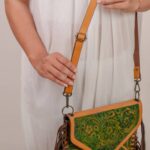 Cowhide Tooling Carving Fringe Bag - Image 7