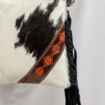 Cowhide Tooling Carving Fringe Bag - Image 9