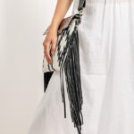 Cowhide Tooling Carving Fringe Bag - Image 4