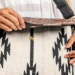 Cowhide Tooling Carving Fringe Bag - Image 6