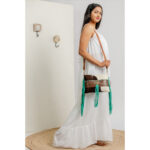 Cowhide Tooling Carving Fringe Bag