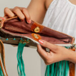 Cowhide Tooling Carving Fringe Bag - Image 7