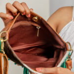 Cowhide Tooling Carving Fringe Bag - Image 8