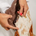Cowhide Tooling Carving Fringe Bag - Image 6