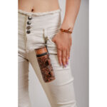 Cowhide Tooling Carving Pen Box
