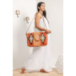 Tooling Carving Saddle Blanket Handbag
