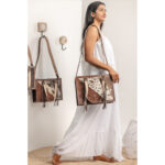 Cowhide Tooling Carving Handbag