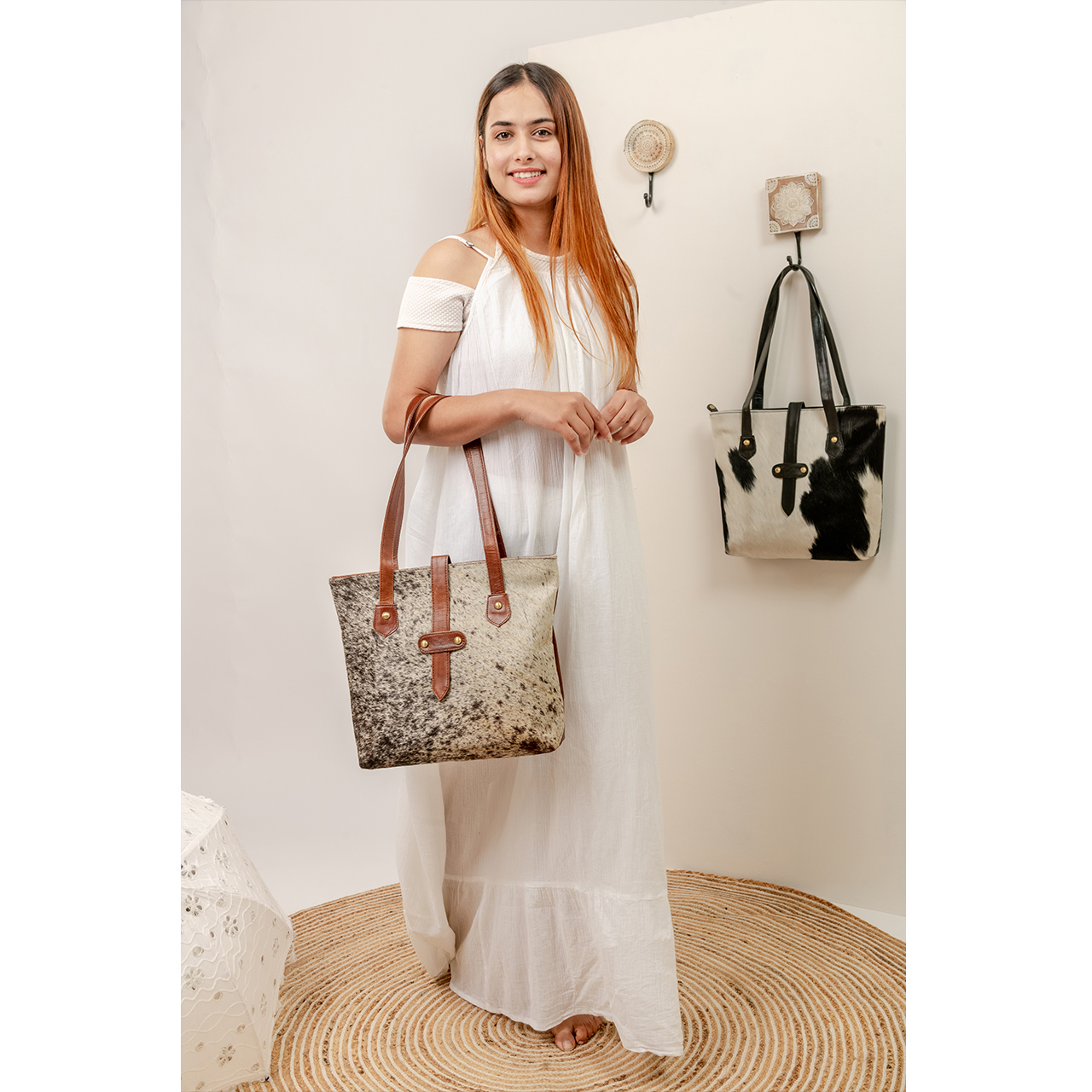 15019-1.jpg Cowhide Tote Bag - Image 1