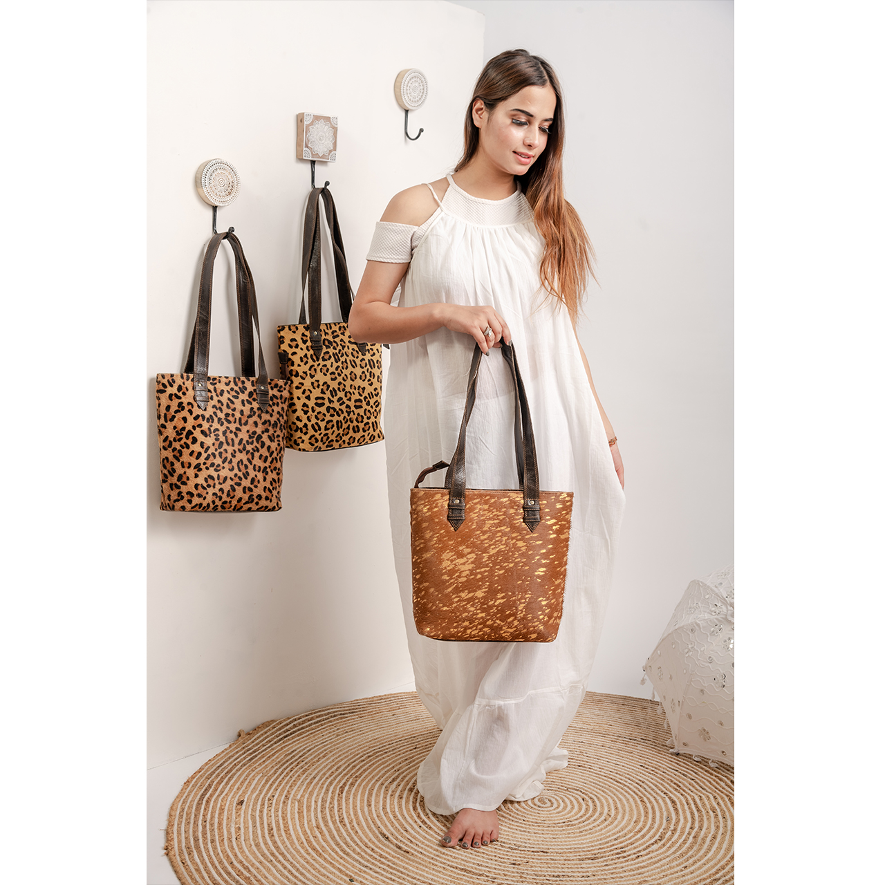 15022-1.jpg Cowhide Tote Bag - Image 1