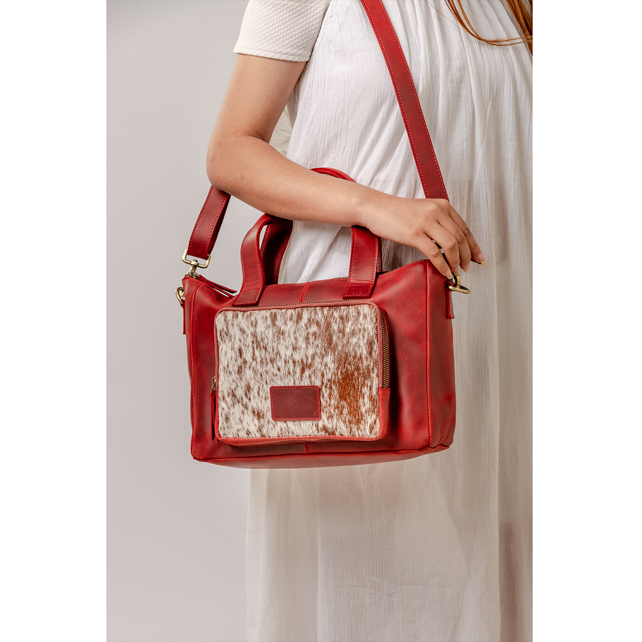 15028-2.jpg Cowhide Tote Bag - Image 1