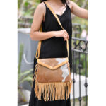 Leather Envople Cowhide Fringe Bag - Image 2