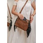 Leather Fringe Ladies Bag - Image 2