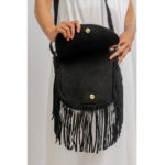 Natural Shell Cowhide Fringe Bag - Image 7