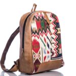 Leather Jacquard Backpack