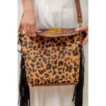 Cowhifde Tooling Carving Fringe Bag - Image 2