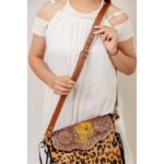 Cowhifde Tooling Carving Fringe Bag - Image 8